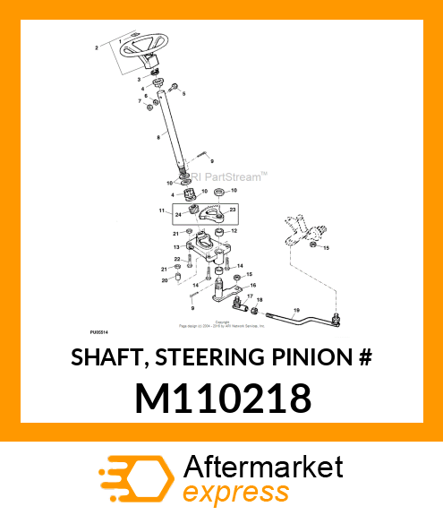 SHAFT, STEERING PINION # M110218