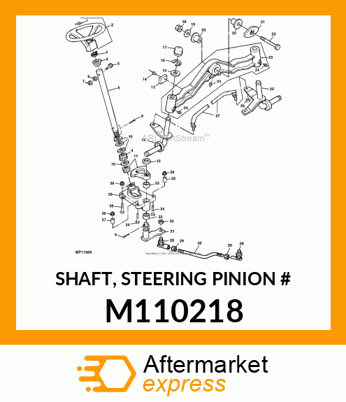 SHAFT, STEERING PINION # M110218