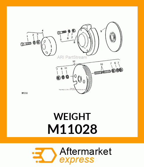 Weight - WEIGHT, REAR WHEEL (50#) M11028