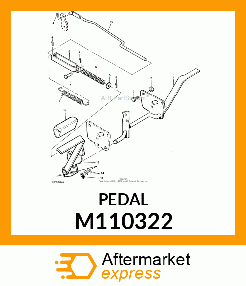 PAD, BRAKE PEDAL amp; CLUTCH M110322