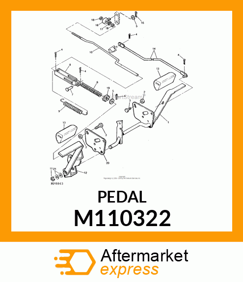 PAD, BRAKE PEDAL amp; CLUTCH M110322