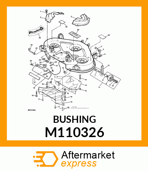 BUSHING, REAR DRAFT M110326