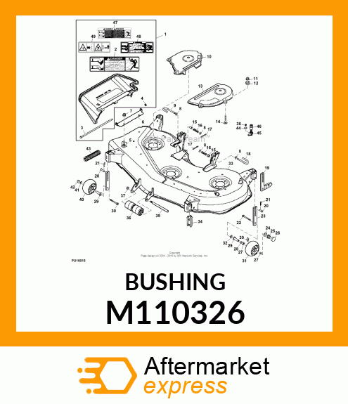 BUSHING, REAR DRAFT M110326