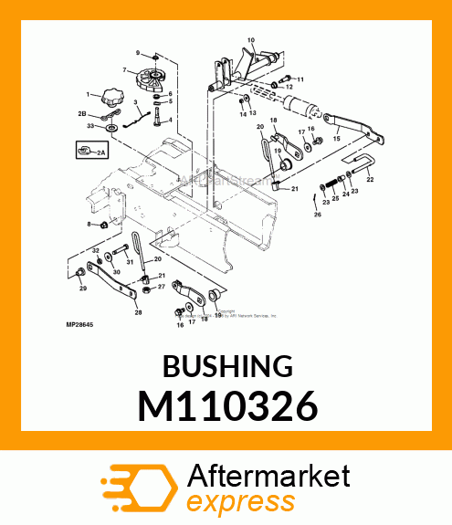 BUSHING, REAR DRAFT M110326