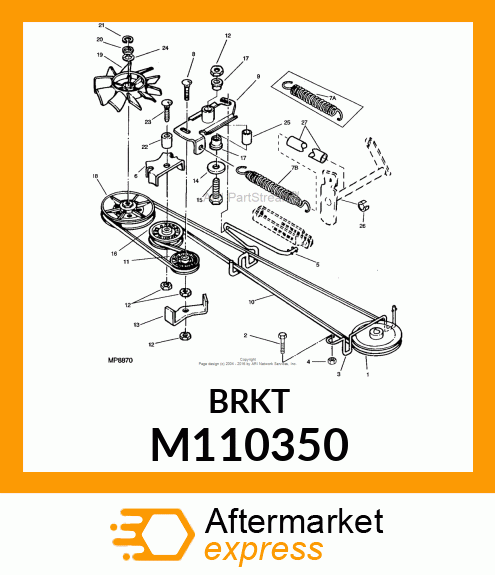 GUARD, BELT (FLAT IDLER) M110350