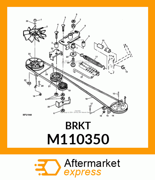 GUARD, BELT (FLAT IDLER) M110350