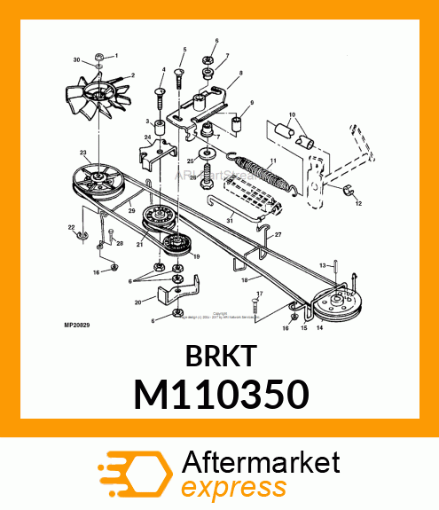 GUARD, BELT (FLAT IDLER) M110350