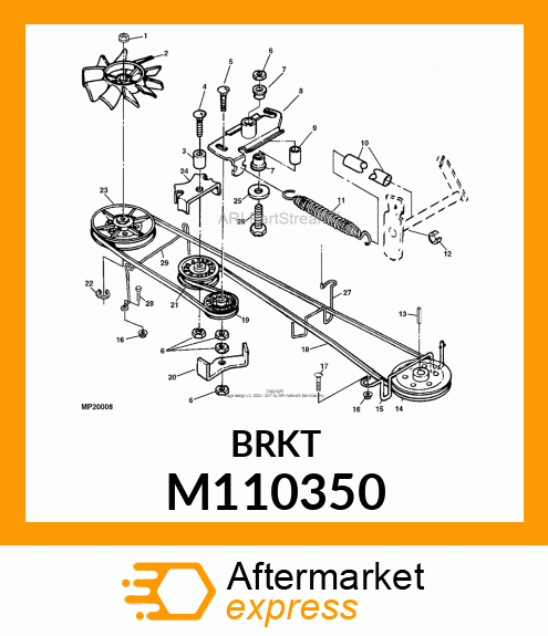 GUARD, BELT (FLAT IDLER) M110350