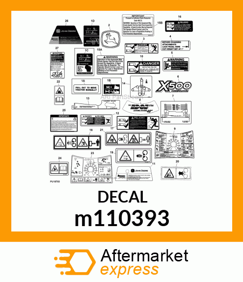 LABEL, TOW VALVE m110393