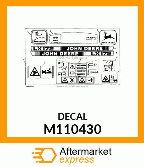 LABEL, STEERING WHEEL M110430