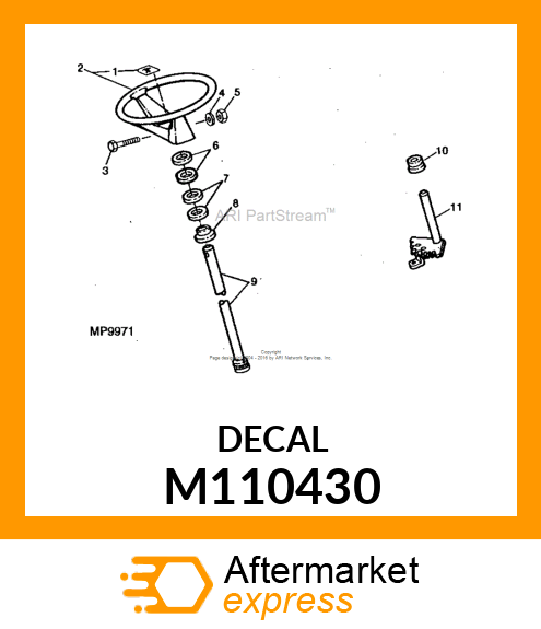 LABEL, STEERING WHEEL M110430