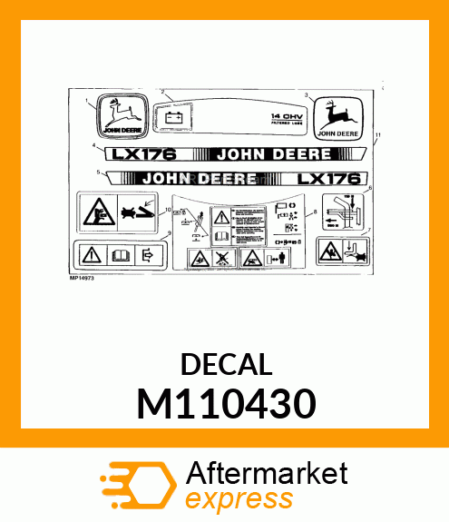 LABEL, STEERING WHEEL M110430