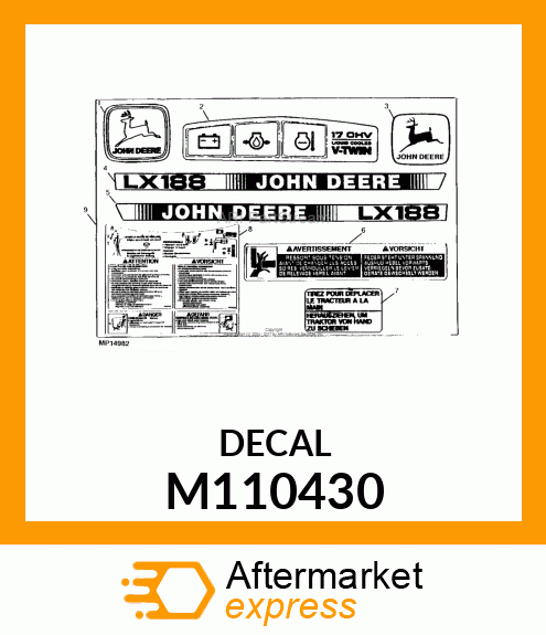 LABEL, STEERING WHEEL M110430