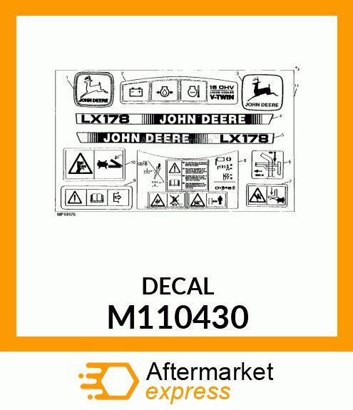 LABEL, STEERING WHEEL M110430