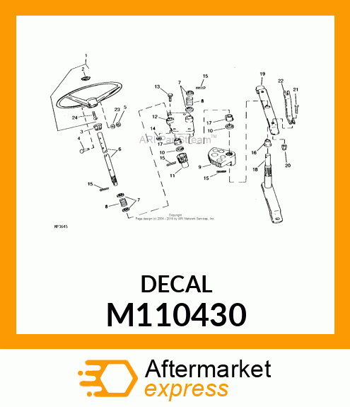 LABEL, STEERING WHEEL M110430