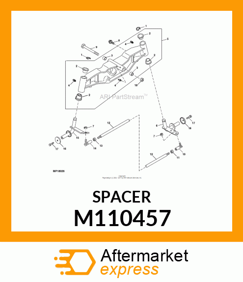 BUSHING, AXLE M110457