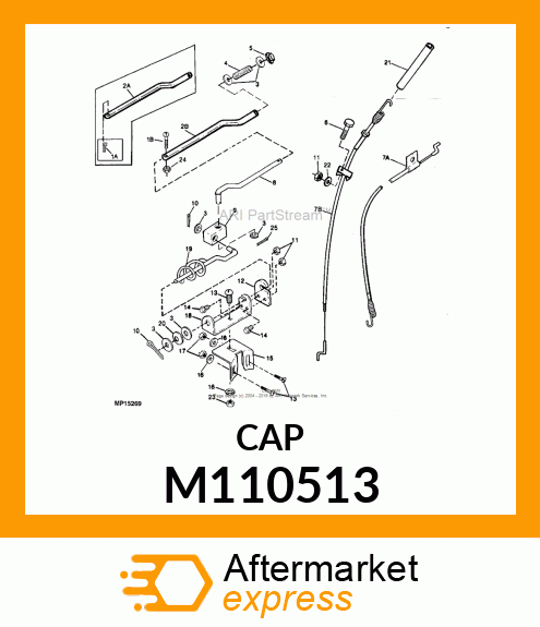 NUT, PUSH 3/8" M110513