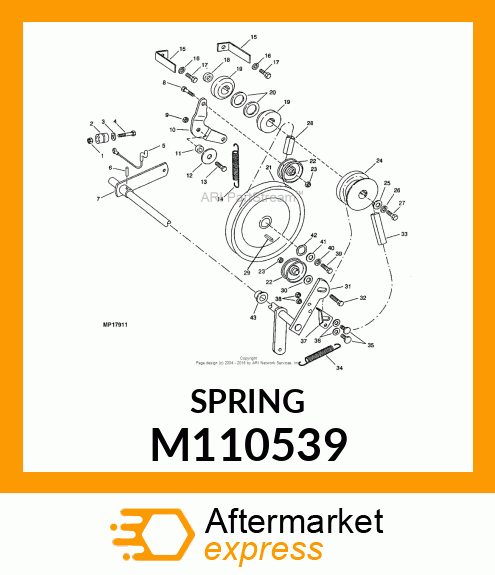 SPRING, IDLER TRACTION DRIVE M110539