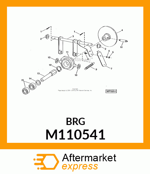 Bearing Flange Clutch Shaf M110541