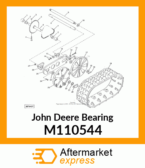 BEARING, SHAFT HEX M110544