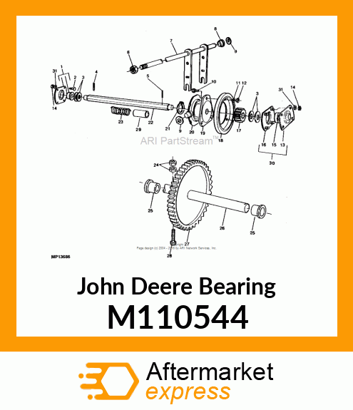 BEARING, SHAFT HEX M110544