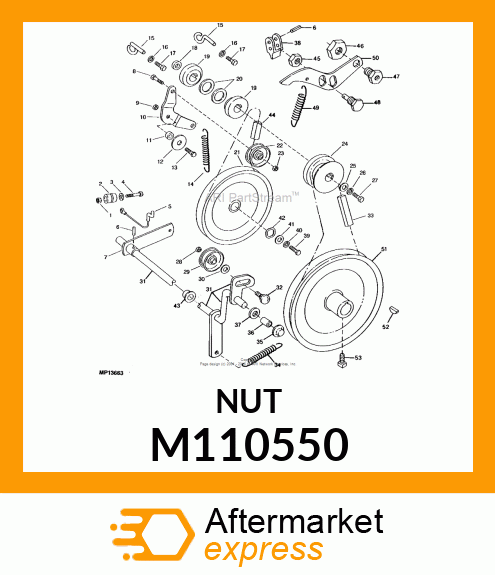 NUT, PUSH ON 1/2" M110550