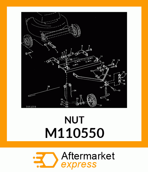 NUT, PUSH ON 1/2" M110550