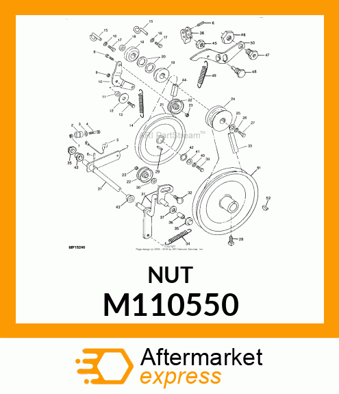 NUT, PUSH ON 1/2" M110550