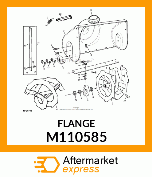 BEARING, AUGER SHAFT M110585