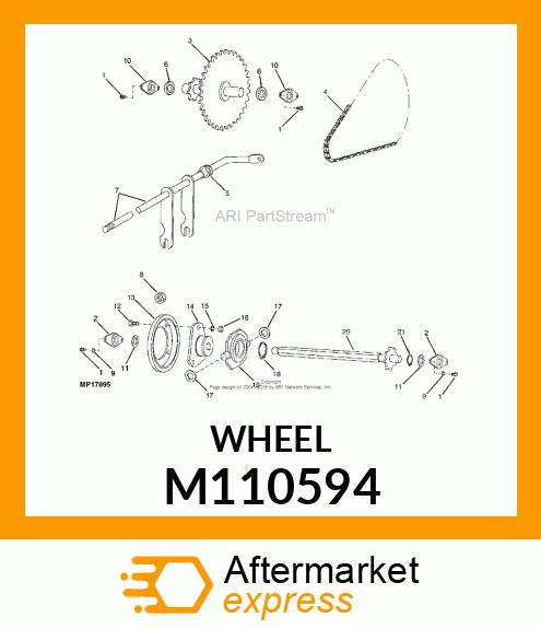 WHEEL, FRICTION DISC 4.375 OD M110594