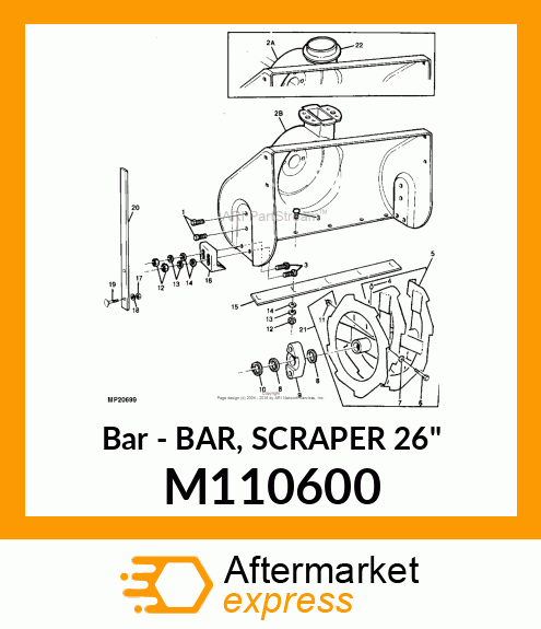 Bar - BAR, SCRAPER 26" M110600