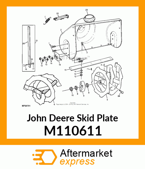 SKID, HEIGHT ADJ. M110611