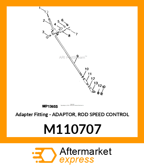 Adapter Fitting - ADAPTOR, ROD SPEED CONTROL M110707