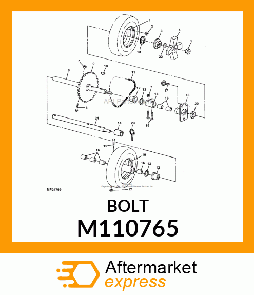 BOLT, SHEAR, HXHDCAP 1/4 M110765