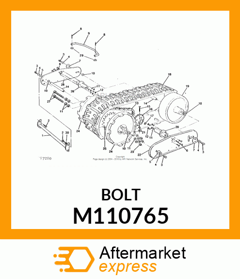 BOLT, SHEAR, HXHDCAP 1/4 M110765