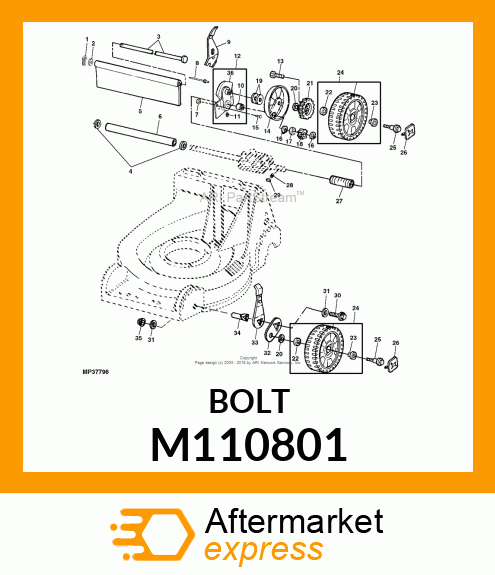BOLT, AXLE GT # M110801