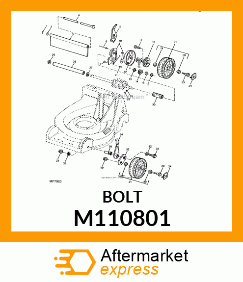 BOLT, AXLE GT # M110801