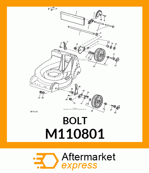 BOLT, AXLE GT # M110801