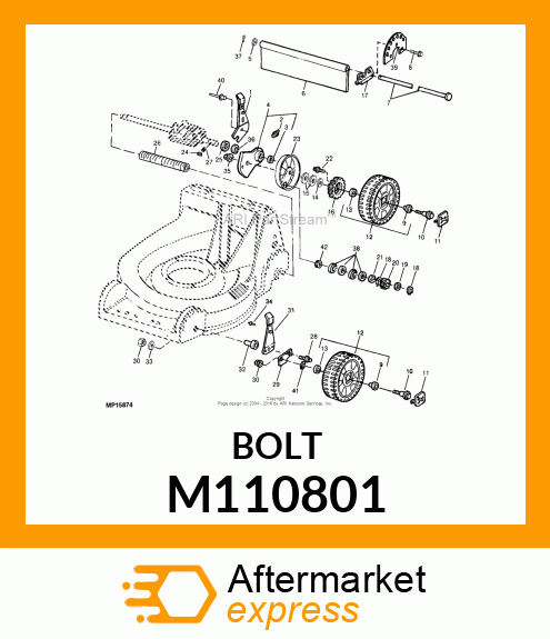 BOLT, AXLE GT # M110801