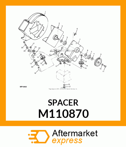 SPACER, SPACER, IDLER M110870