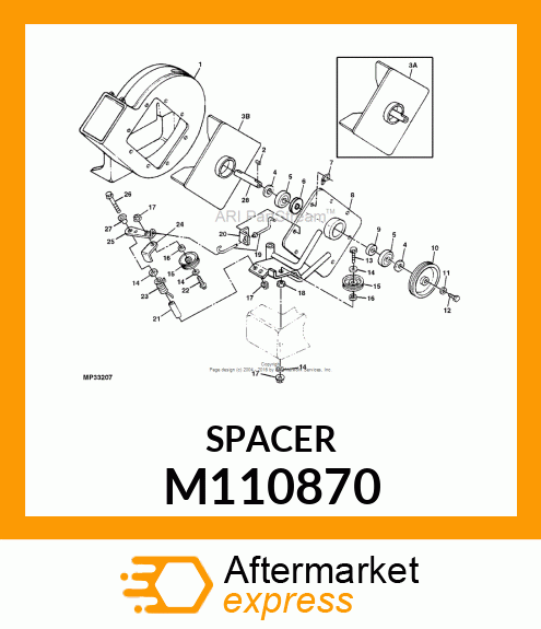 SPACER, SPACER, IDLER M110870