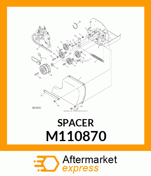 SPACER, SPACER, IDLER M110870