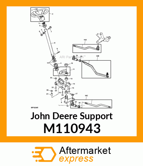 SUPPORT, STEERING GEAR # M110943