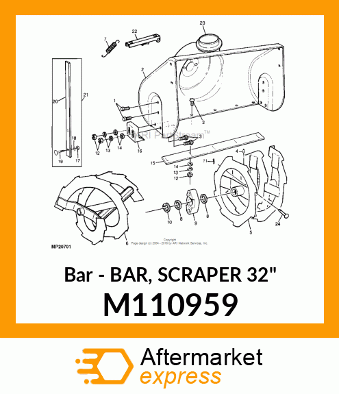 Bar - BAR, SCRAPER 32" M110959