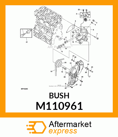 SPACER, SPACER, SECTOR STOP M110961