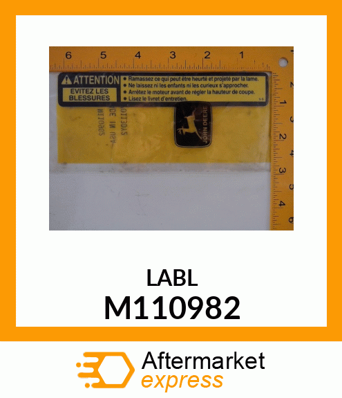 LABEL, CAUTION (FR) (2amp;4 CYCLE) M110982