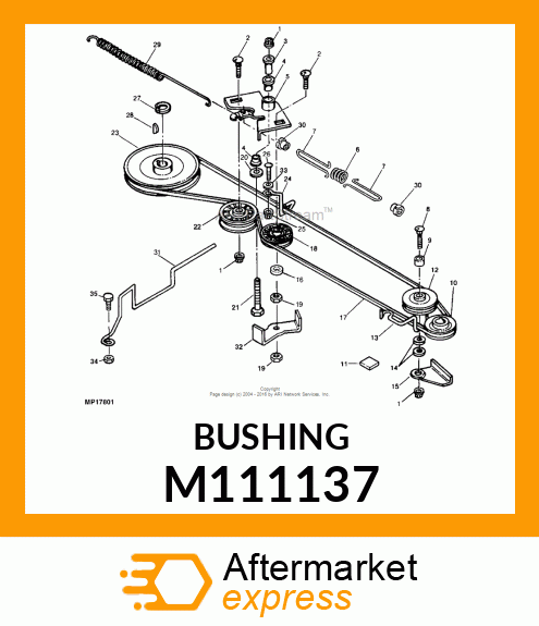 BUSHING, SLOTTED IDLER (GEAR) M111137