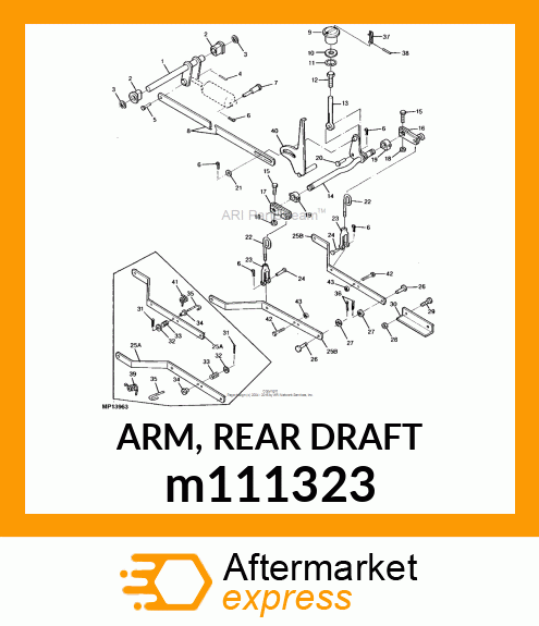 ARM, REAR DRAFT m111323