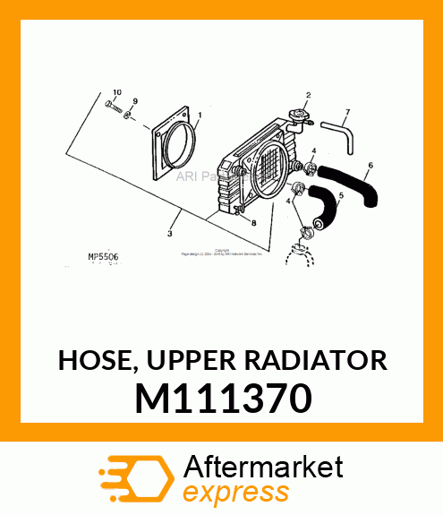HOSE, UPPER RADIATOR M111370