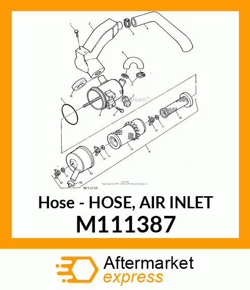 Hose - HOSE, AIR INLET M111387